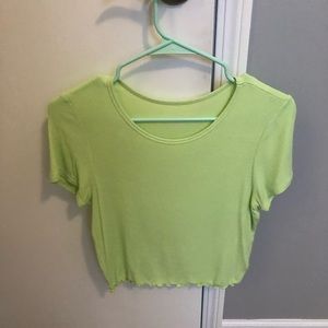 Neon Green Cropped Shirt